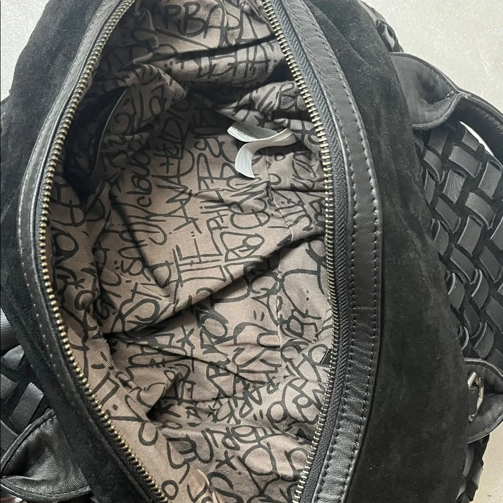 Liebeskind Black Woven Leather Satchel